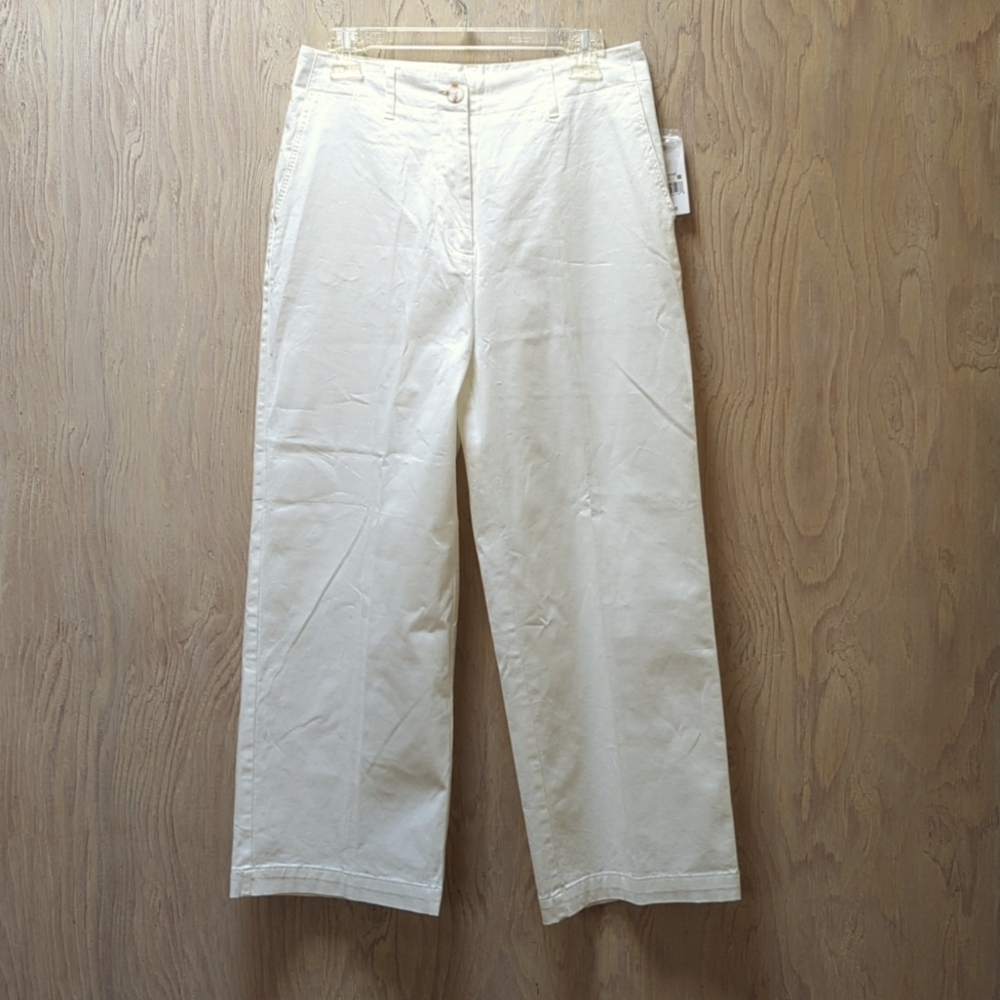 Ophelia Roe White Wide Leg Brushed Denim size 10 - Picture 2 of 6